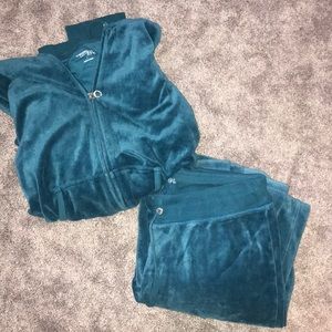 NY & Company Teal Sweatsuit Set